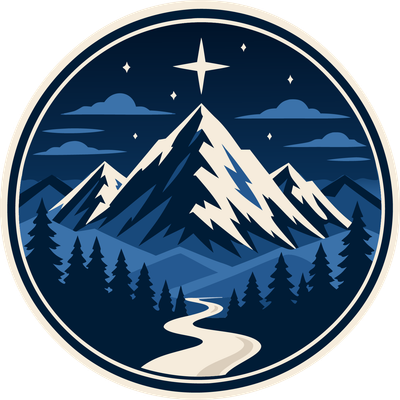 TrueSAR mountain and north star emblem